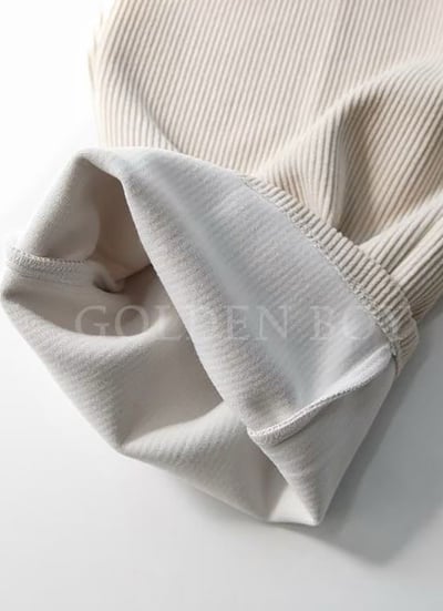 【 Giusto 】內磨毛坑條鬆緊褲頭百搭寬褲2