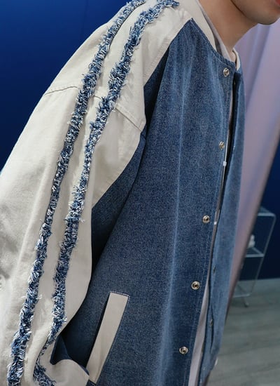 【 Giusto 】時尚度滿分手袖抽鬚牛仔外套5