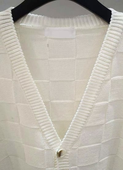 【 Giusto 】棋盤格V領針織罩衫5