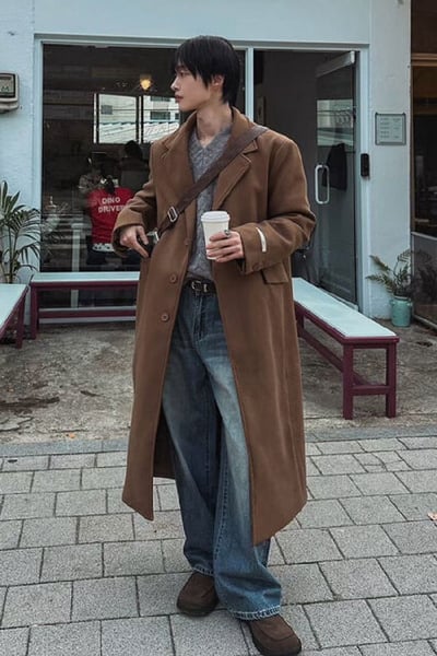 【 Giusto 】手袖布標高質感長版大衣1