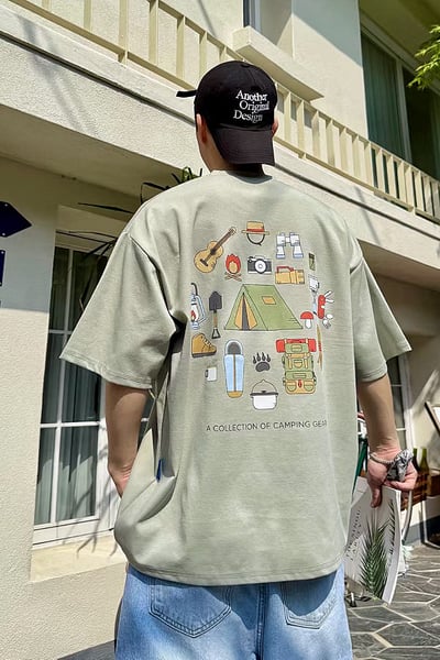 【 優惠只到05/16 】露營小圖示厚磅短袖上衣3