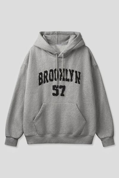 【 Giusto 】不收編英字內磨毛連帽T1