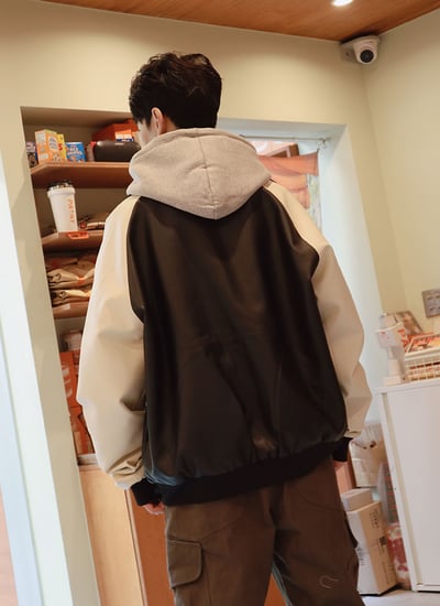 【 Giusto 】配色拼接質感皮衣外套6