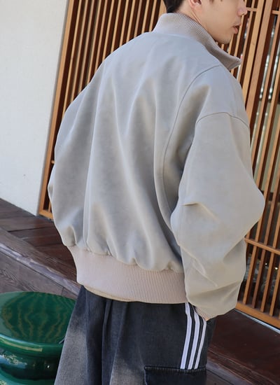 【 Giusto 】霧面麂皮後手肘抓皺厚外套2