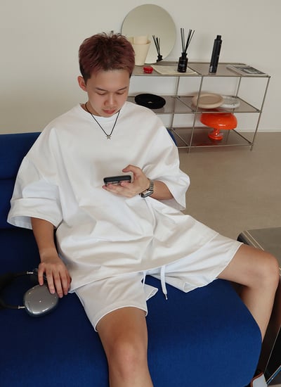 【 Giusto 】熱銷款｜高磅數衣襬開衩套裝 《 短褲 》3