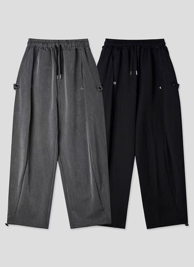 【 Giusto 】暗釦式老爺休閒式西裝寬褲5