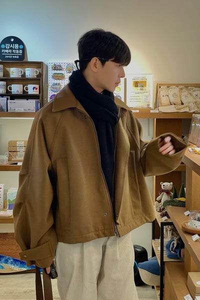 【 Giusto 】斗篷剪裁飛行大衣外套4