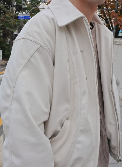 【 Giusto 】鋪棉小翻領車線釘釦保暖厚外套3