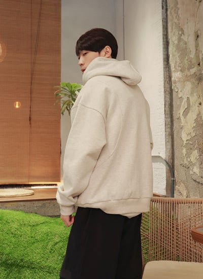 【 Giusto 】車線丁釦造型厚磅棉連帽上衣6