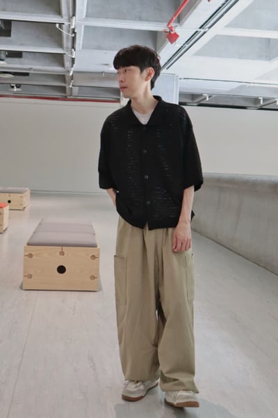 【 Giusto 】幾何紋路短袖針織襯衫4