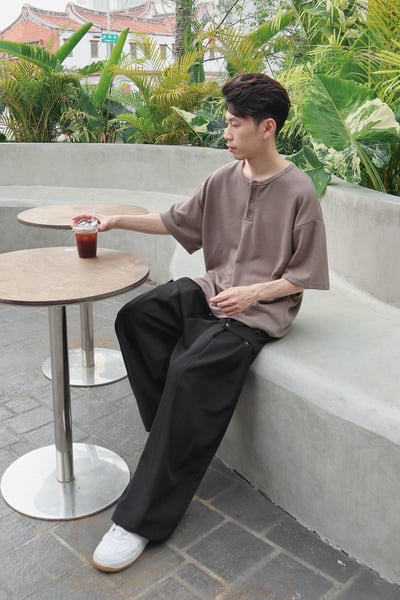 【 Giusto 】布料超舒服前開釦圓領上衣5