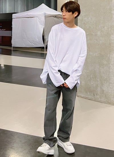 【 Giusto 】灰色系微寬版牛仔褲 韓國空運 必備推薦3