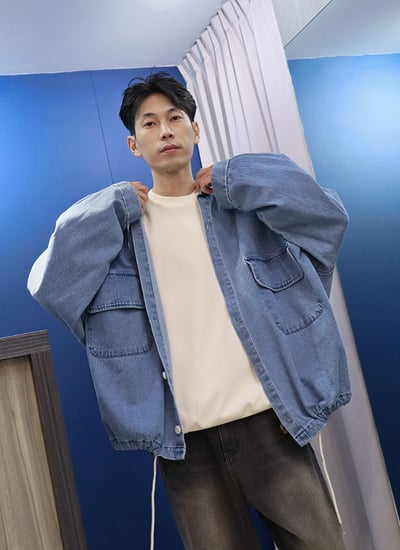 【 Giusto 】大寬版落肩牛仔襯衫外套3