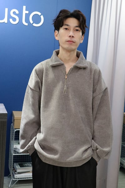 【 Giusto 】燈芯絨拉鍊大翻領上衣1