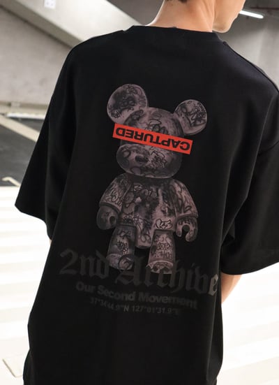 【 Giusto 】質感不易皺布料熊熊短袖上衣8