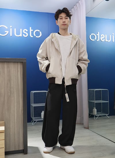 【 Giusto 】暗釦式老爺休閒式西裝寬褲6