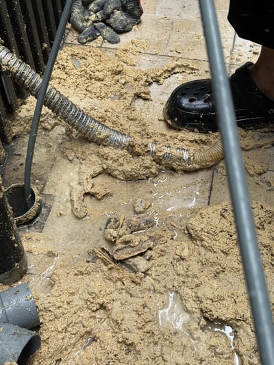 水刀通管｜早餐店後巷排水｜台南通管7