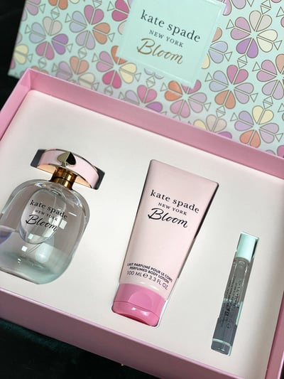 KATE SPADE 桃氣花語淡香水禮盒(淡香精100ml+香水筆7.5ml+身體乳100ml3