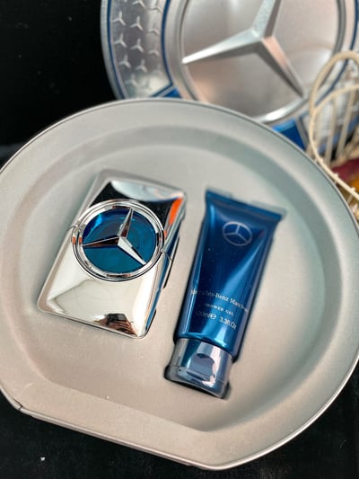 賓士 王者之星 香水鐵盒 100ml + 100ml + 沐浴精2