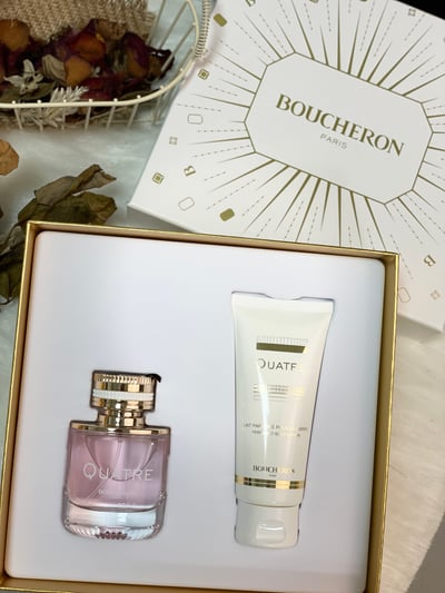 BOUCHERON Quatre For Women 伯瓊經典環戒女性淡香精禮盒淡香精50ml + 身體乳100ml3