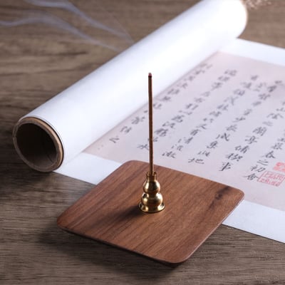 胡桃實木線香座1