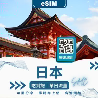 日本網卡 eSIM｜旅遊上網推薦｜支援熱點、免換卡即用1