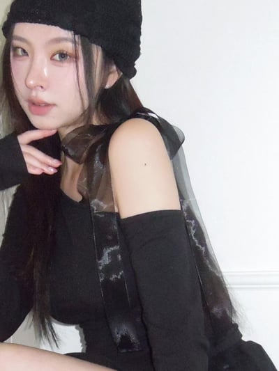 ♡正韓♡斜肩緞帶蝴蝶結上衣2