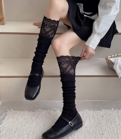 ♡正韓♡蕾絲拼接襪3