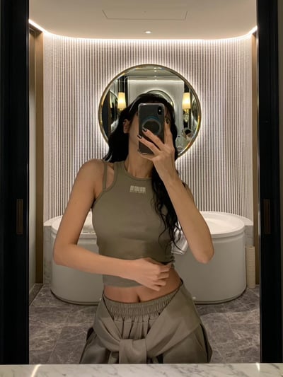 ♡正韓♡美式條碼肩帶背心5