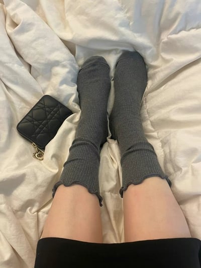 ♡正韓♡木耳捲邊堆堆襪5