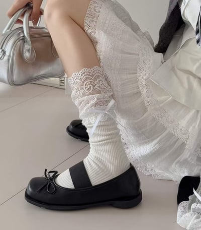 ♡正韓♡蕾絲拼接襪9