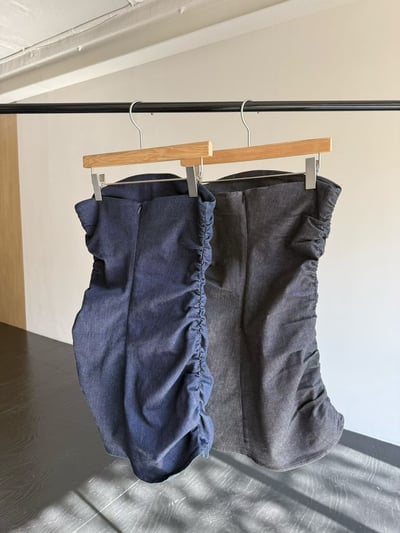 ♡正韓♡平口側抓皺洋裝12