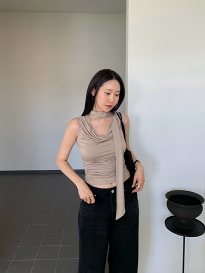 ♡正韓♡純慾垂墜領帶背心5