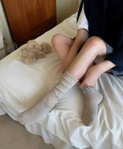 ♡正韓♡皺皺堆堆棉襪1
