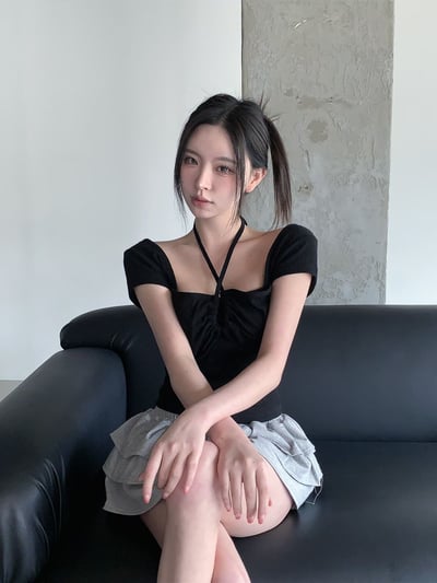 ♡正韓♡繞脖綁帶上衣6