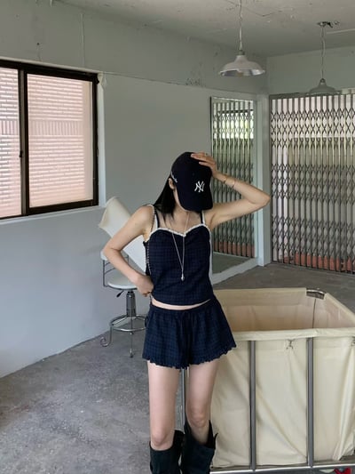 ♡正韓♡蕾絲細肩花邊短褲Set11