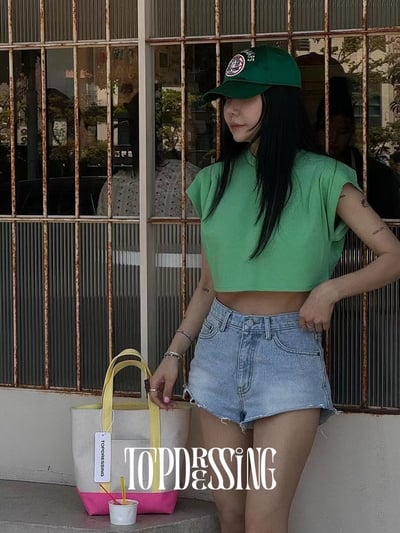 ♡正韓♡肩打褶造型短上衣4