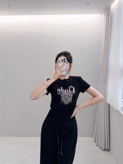♡正韓♡花豹圖騰圓領上衣5