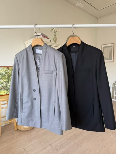 ♡正韓♡可拆領口袋西裝外套20