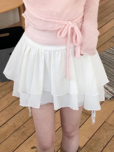 ♡正韓♡法式芭蕾層疊短褲裙1