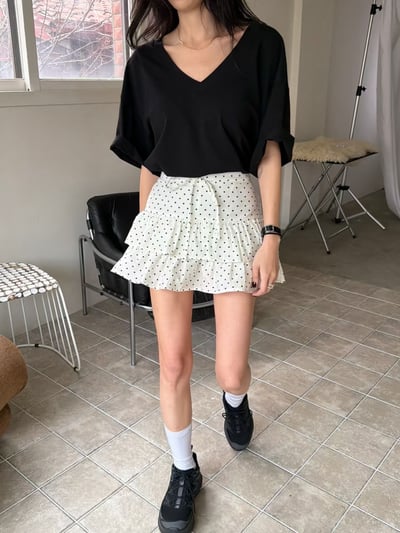 ♡正韓♡點點蛋糕短褲裙8