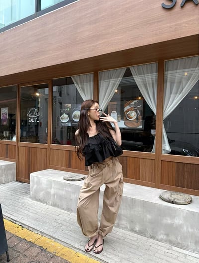 ♡正韓♡可愛層次拼紗上衣19