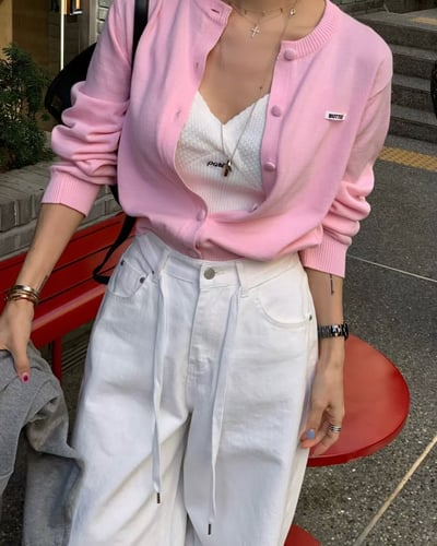 ♡正韓♡坑條刺繡交叉性感背心9