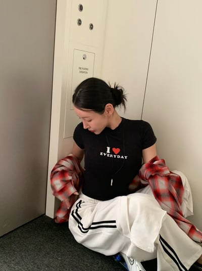 ♡正韓♡我愛每天圓領合身短T8