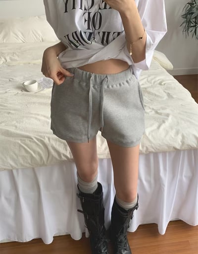 ♡正韓♡休閒鬆緊棉短褲3