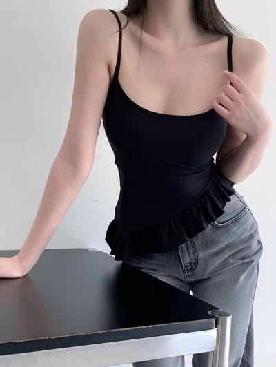 ♡正韓♡女團風不規則細肩braTop4