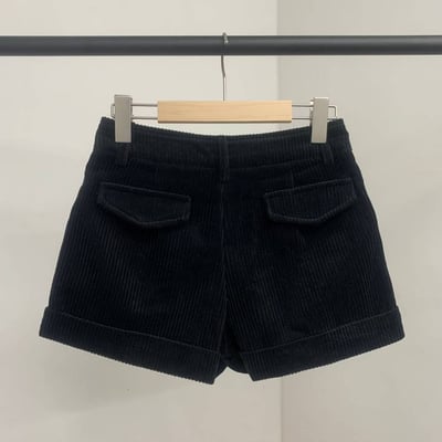 ♡正韓♡反摺燈芯絨短褲11