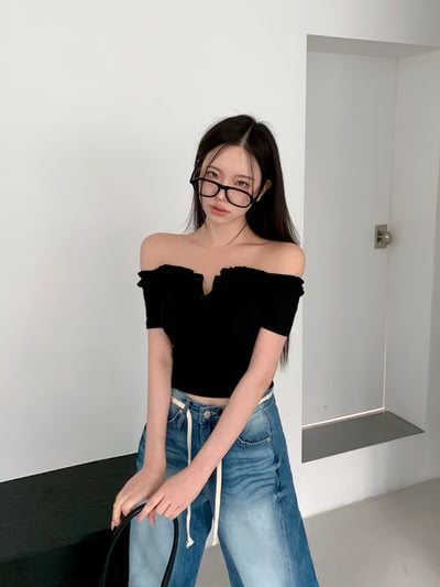 ♡正韓♡荷葉滾邊排扣上衣10