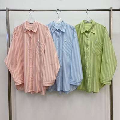 ♡正韓♡口袋直條紋襯衫15