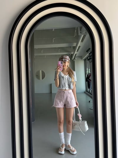 ♡正韓♡低調質感鬚鬚短褲11